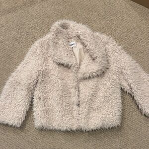 BB Dakota Cream Faux Fur Jacket